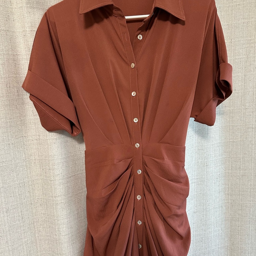 Bohme Rust Button-Up Dress